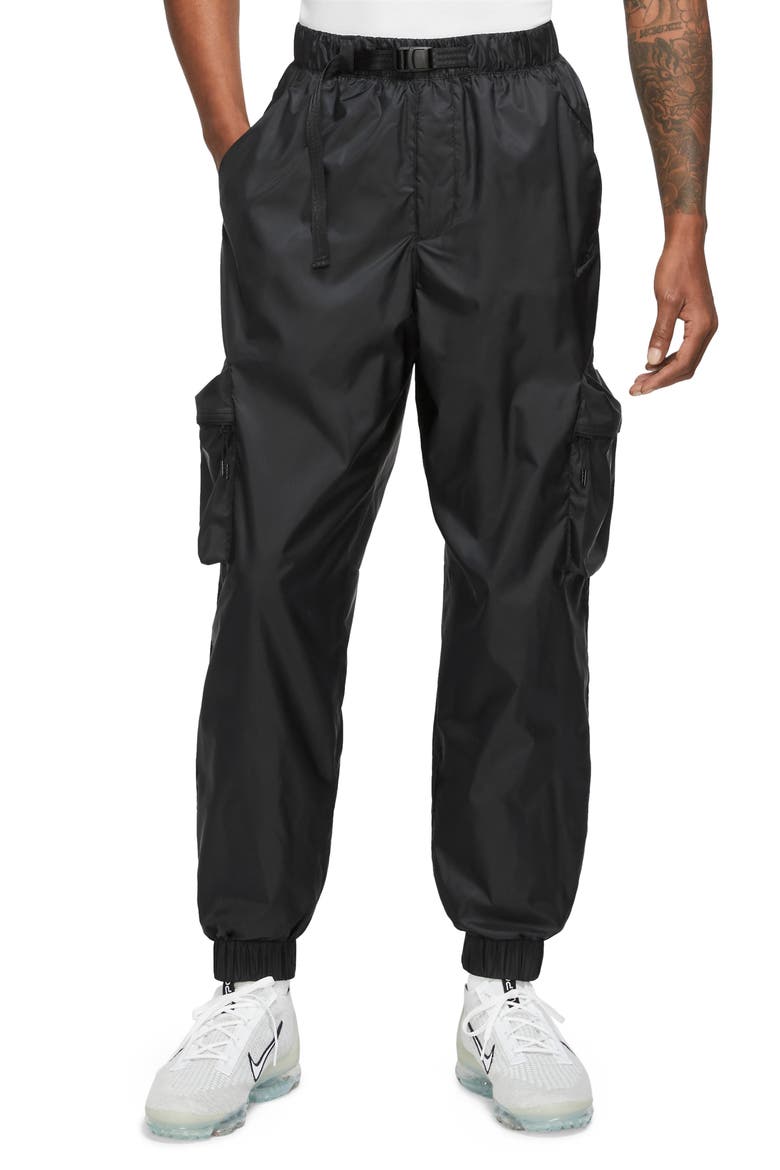 Lined Woven Cargo Joggers, Main, color, BLACK/ BLACK