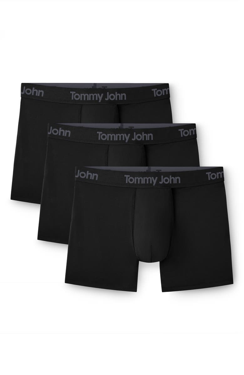 Tommy John 3-Pack Air Cool Mesh Boxer Briefs, Alternate, color, Black