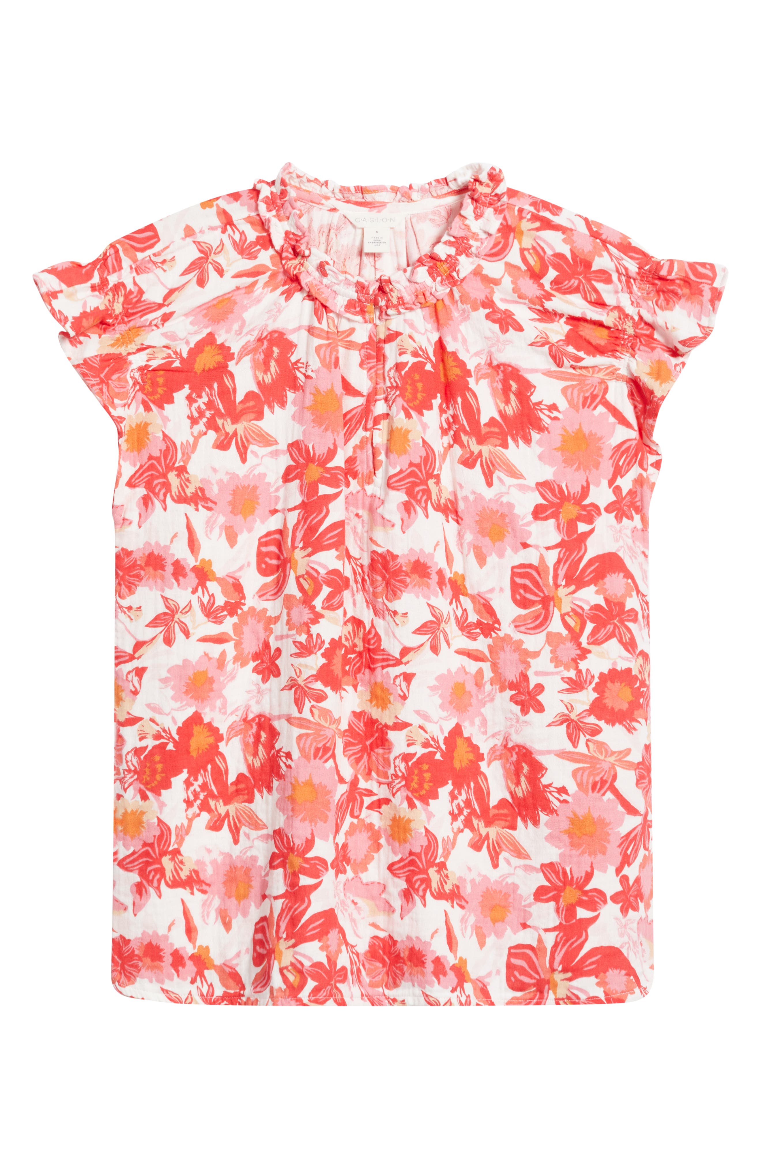 Ruffle Cotton Gauze Top