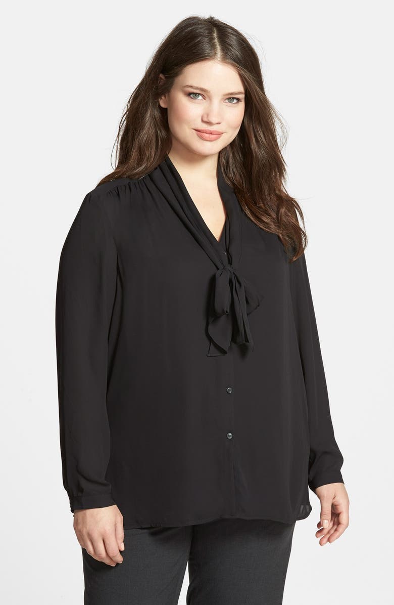 Halogen<sup>®</sup> Tie Neck Blouse, Main, color, 