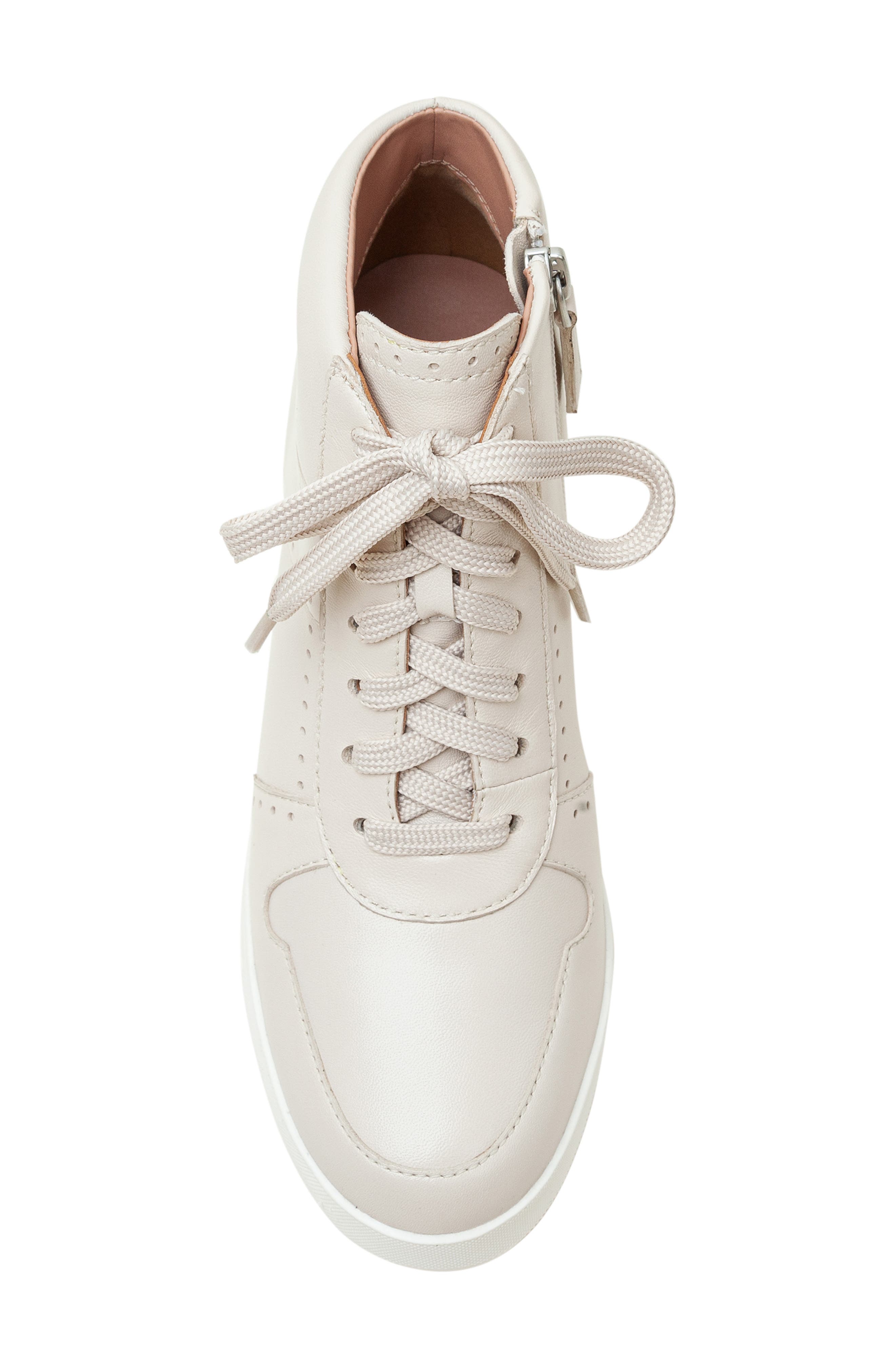 Linea Paolo Andres Mixed Media High Top Sneaker, Alternate, color, Cream