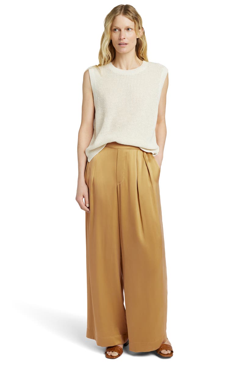 Faherty Gemma Wide Leg Silk Pants, Alternate, color,