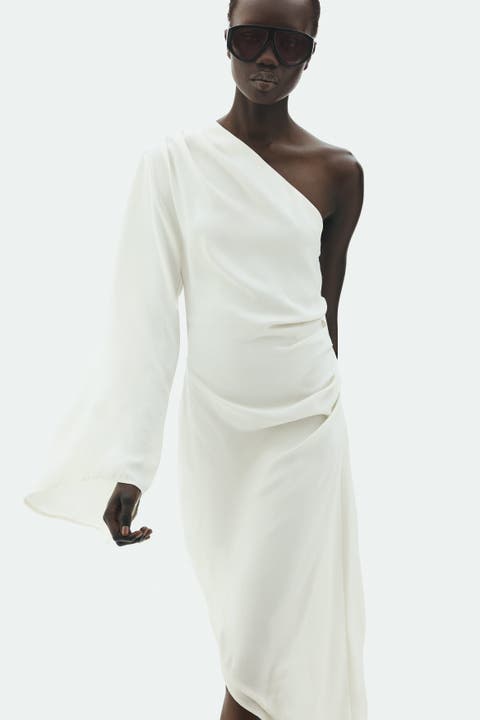 Draped Asymmetric Dress