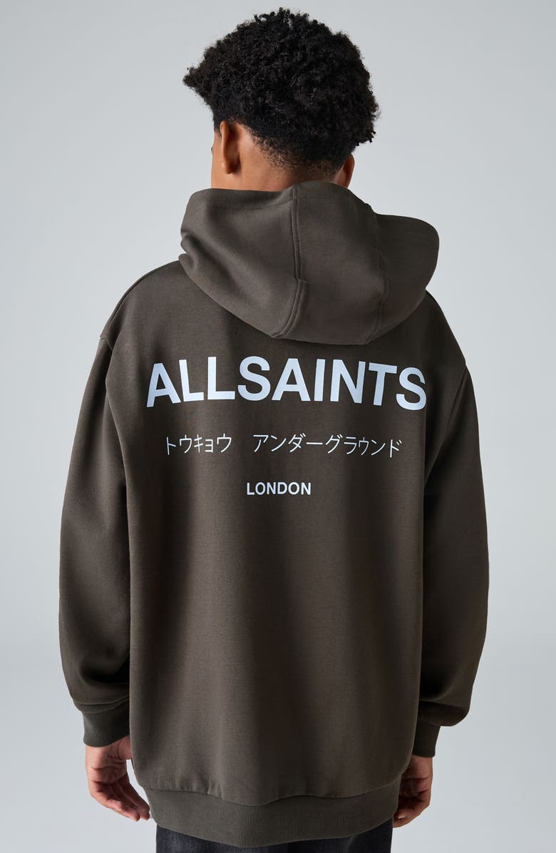 smALLSAINTS by ALLSAINTS Kids' Underground Hoodie, Alternate, color, Brown