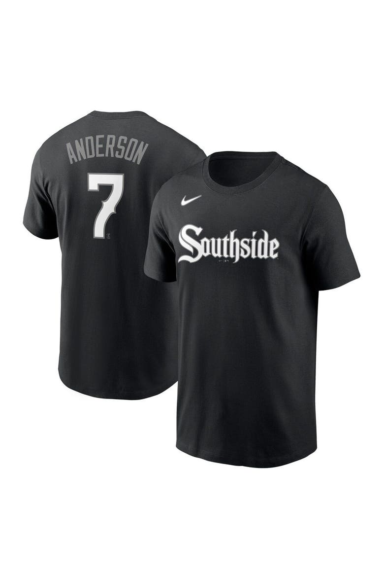 Men's Nike Tim Anderson Black Chicago White Sox City Connect Name & Number T-Shirt, Alternate, color, Black