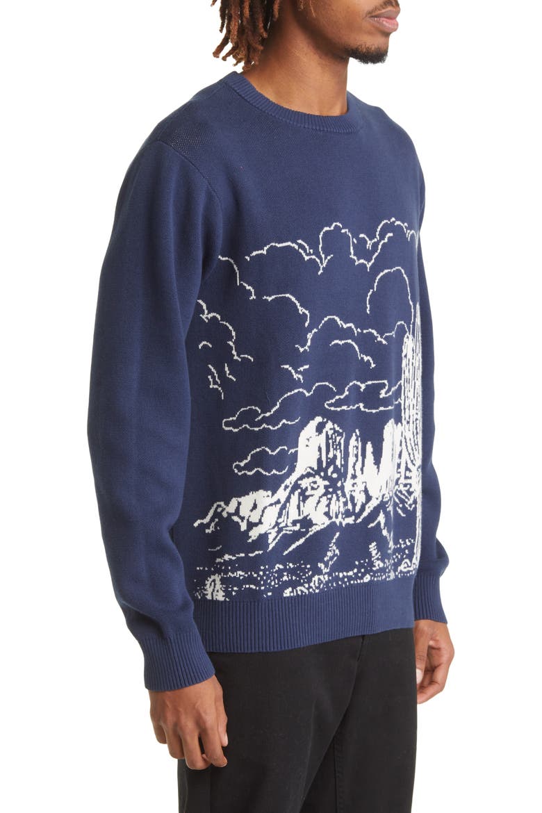 Anaheim Scenic Sweater, Alternate, color, DRESS BLUES