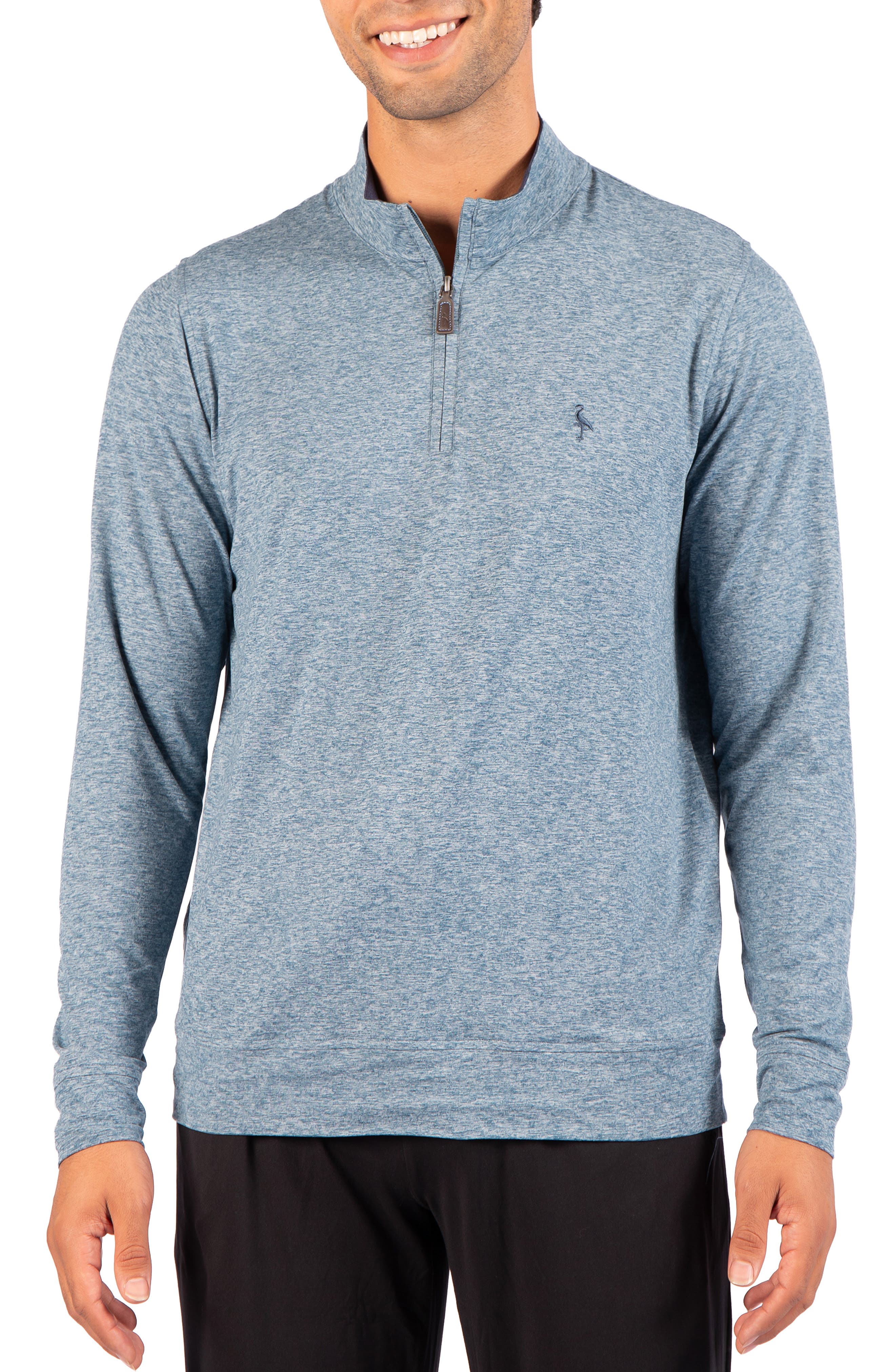 Brushed Melange Quarter Zip Pullover