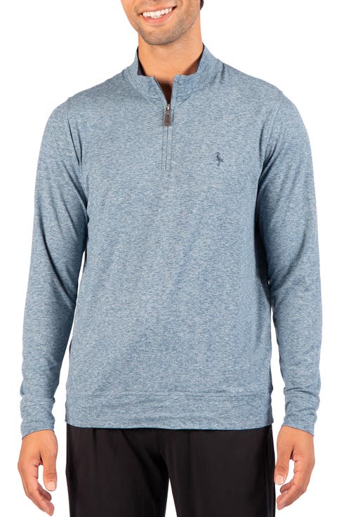 Brushed Melange Quarter Zip Pullover