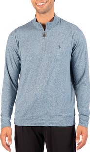TailorByrd Brushed Melange Quarter Zip Pullover