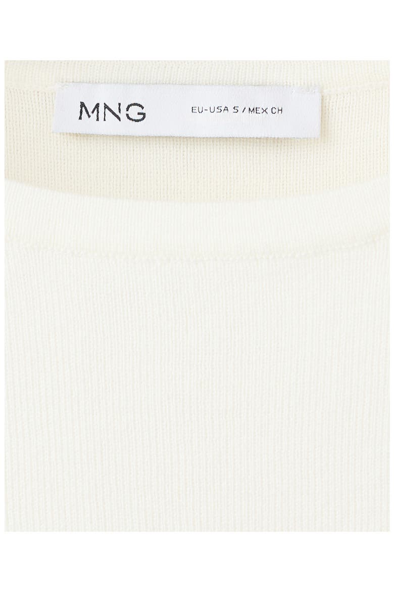 Fine-Knit Boat Neck Top, Alternate, color, ECRU