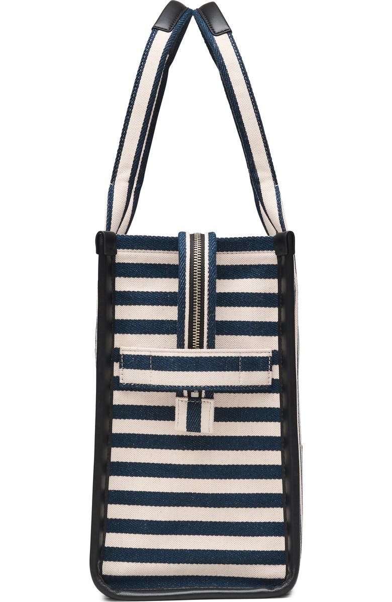 Marc Jacobs The Stripe Canvas Large Tote Bag, Alternate, color, Blue Sea Multi