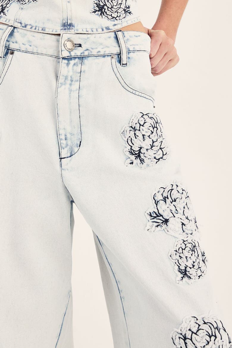 Acid Wash Baggy Denim Jean, Alternate, color, Bleach Wash