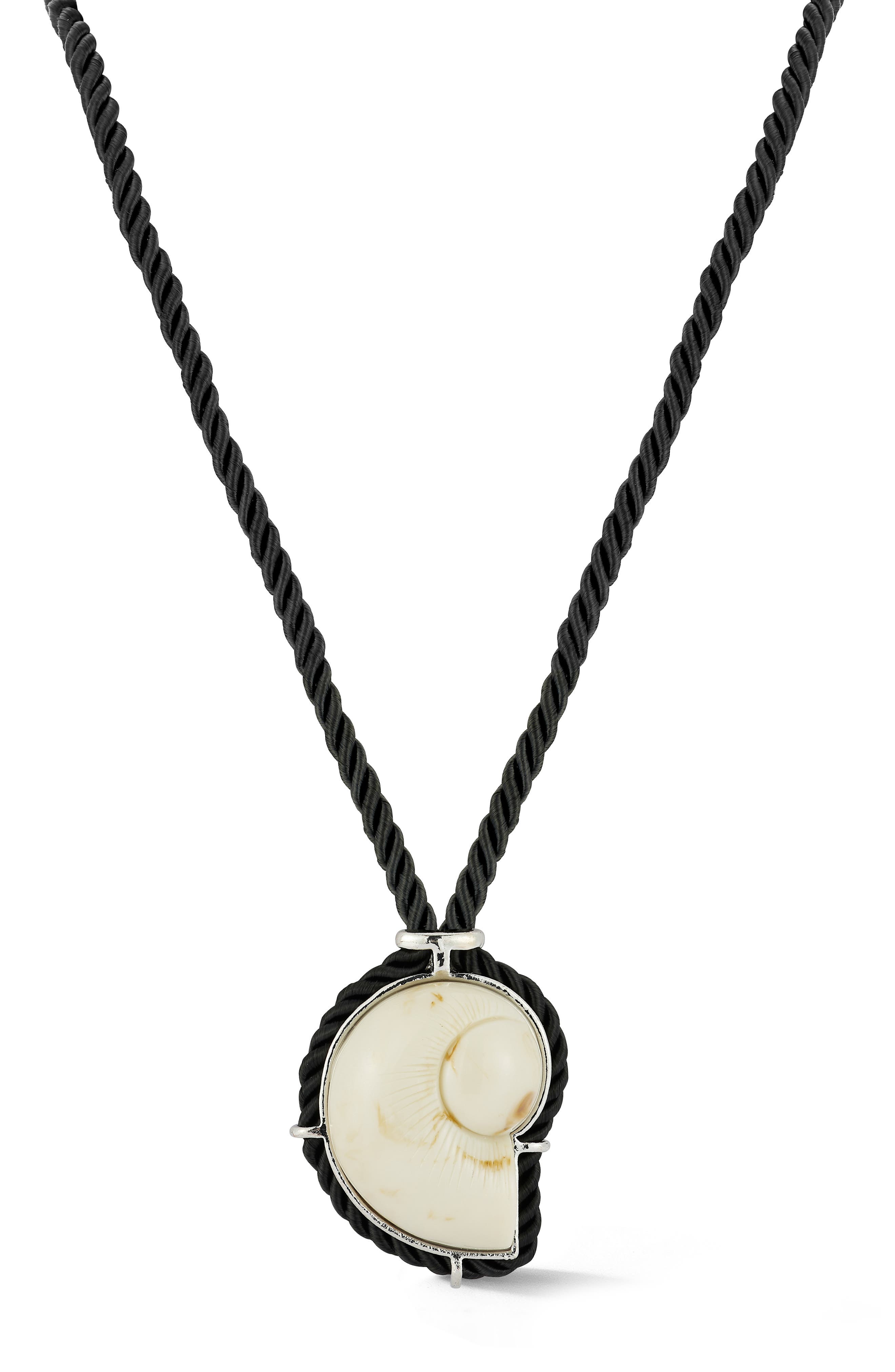Faux Shell Pendant Necklace