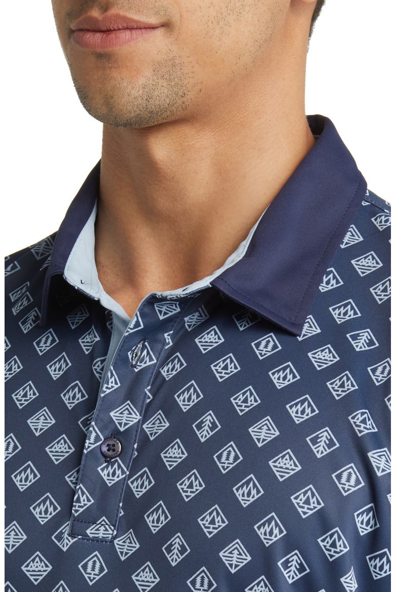 Jackson Geo Pattern Golf Polo, Alternate, color, NAVY-SKY