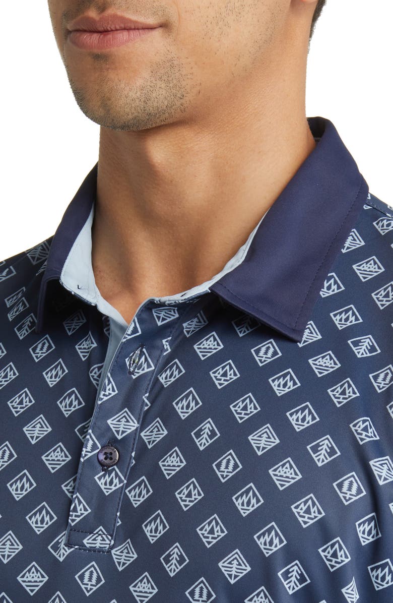 Swannies Jackson Geo Pattern Golf Polo, Alternate, color, Navy-Sky