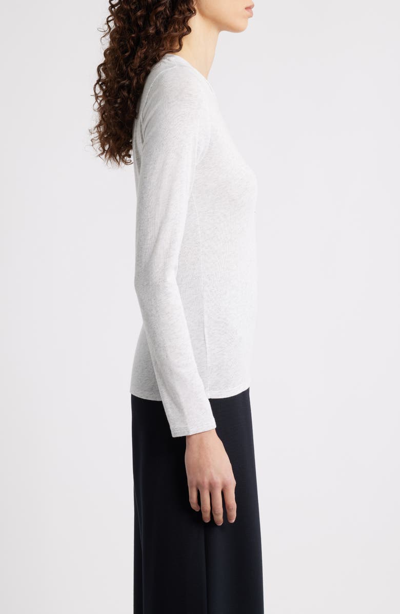 Eileen Fisher Crewneck Long Sleeve Top, Alternate, color, Nimbus