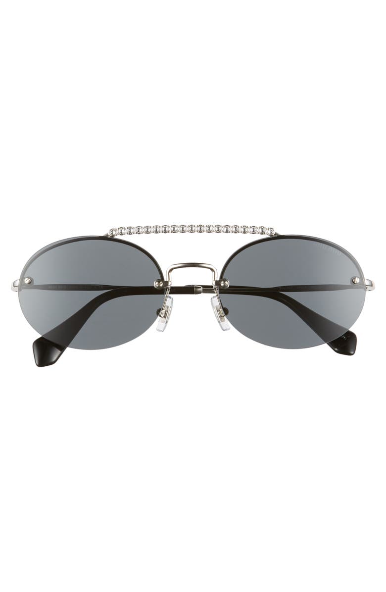 Miu Miu Evolution 54mm Rimless Round Sunglasses, Alternate, color,