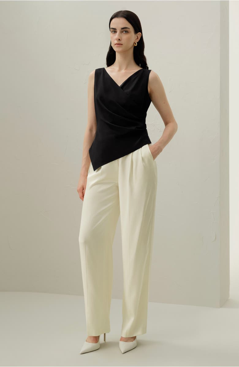 Lilysilk Women's Élise V-Neck Silk Top, Alternate, color, Black