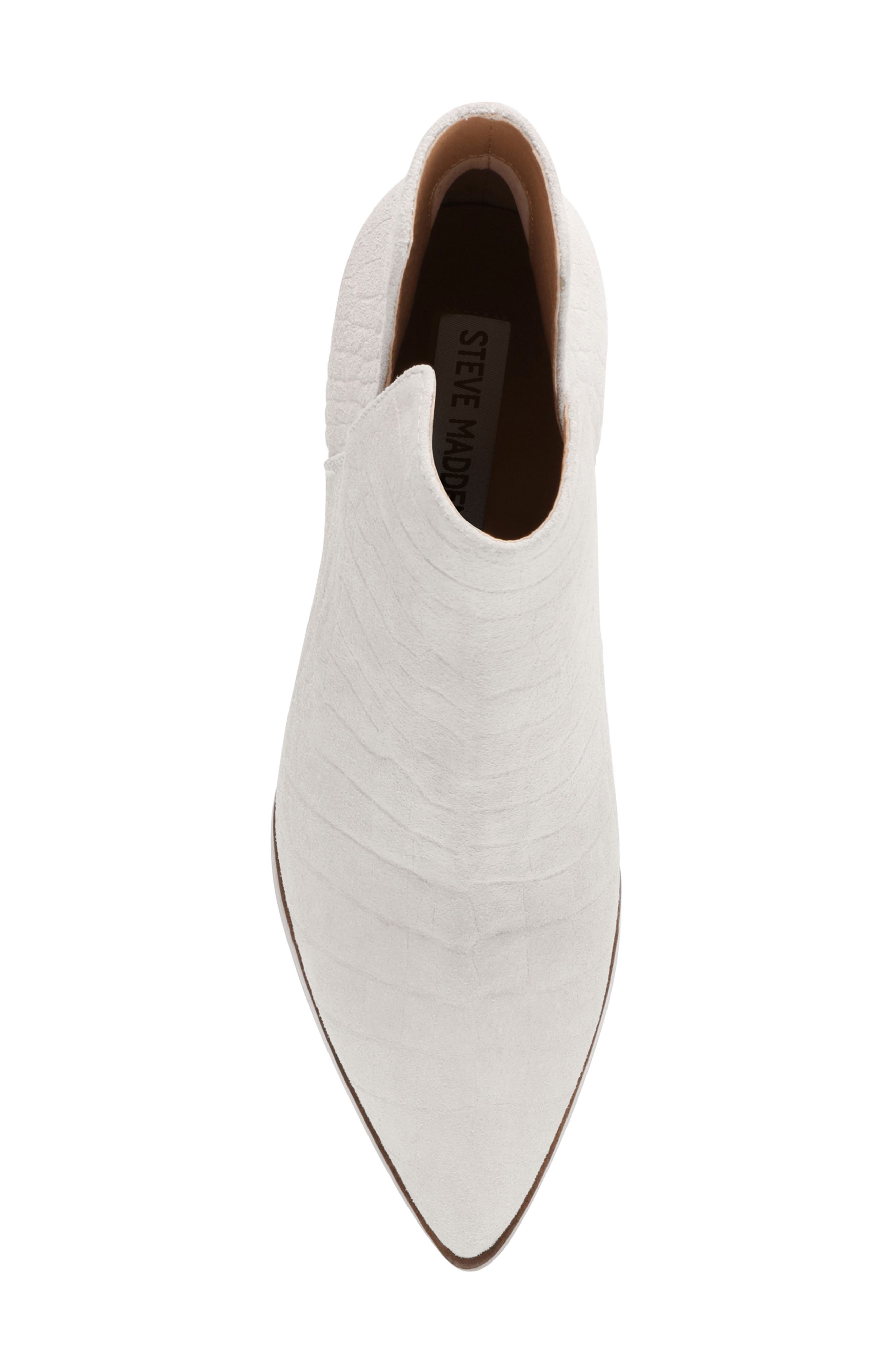 Kaylah Pointed Toe Bootie, Alternate, color, BONE CROCO