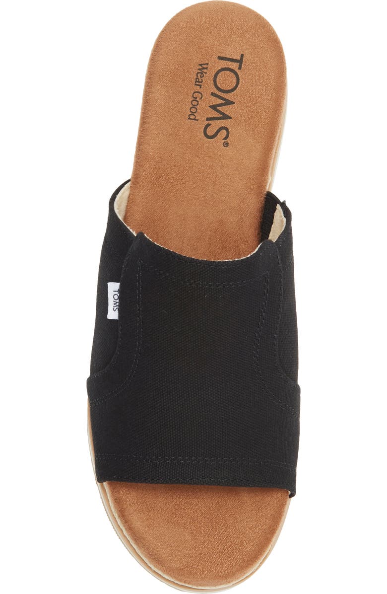 TOMS Adria Platform Wedge Sandal, Alternate, color, Black