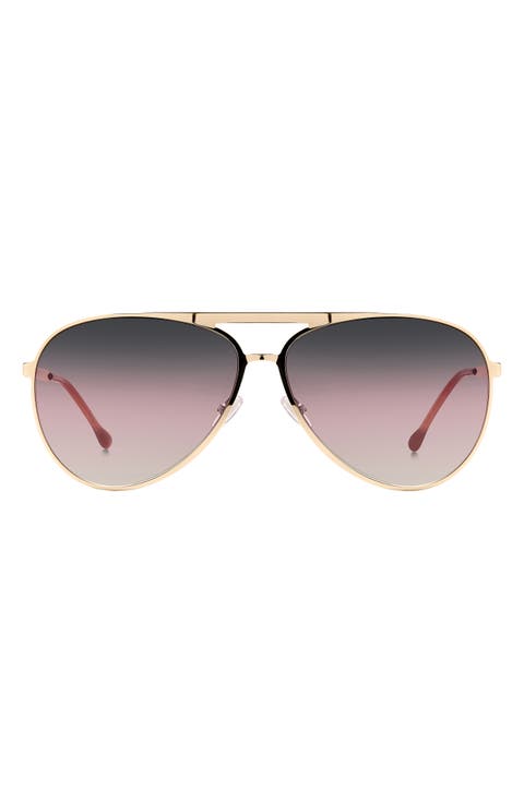 62mm Gradient Aviator Sunglasses