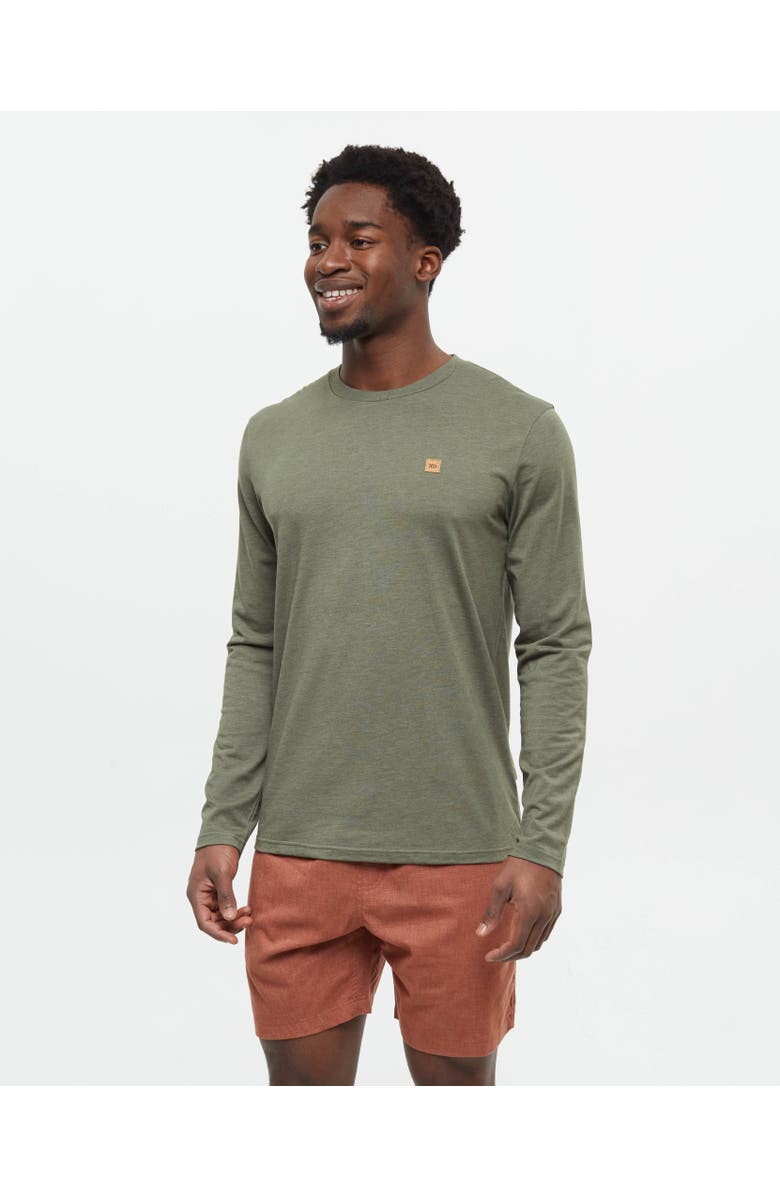 tentree Baker Longsleeve, Main, color, Deep Olive Heather