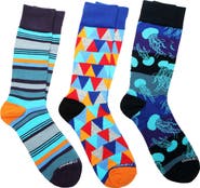 UNSIMPLY STITCHED 3-Pack Assorted Graphic Crew Socks