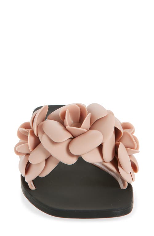 Jeffrey Campbell Floralee Slide Sandal In Beige Matte Black Matte