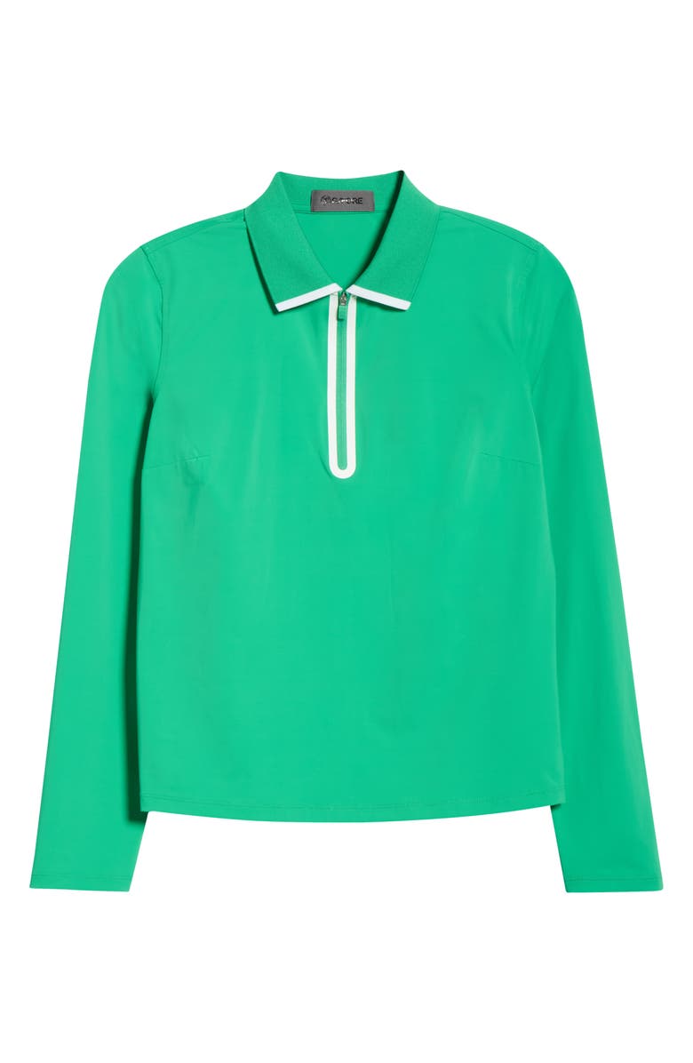 G/FORE Stretch Jersey Quarter Zip Polo, Alternate, color, Clover