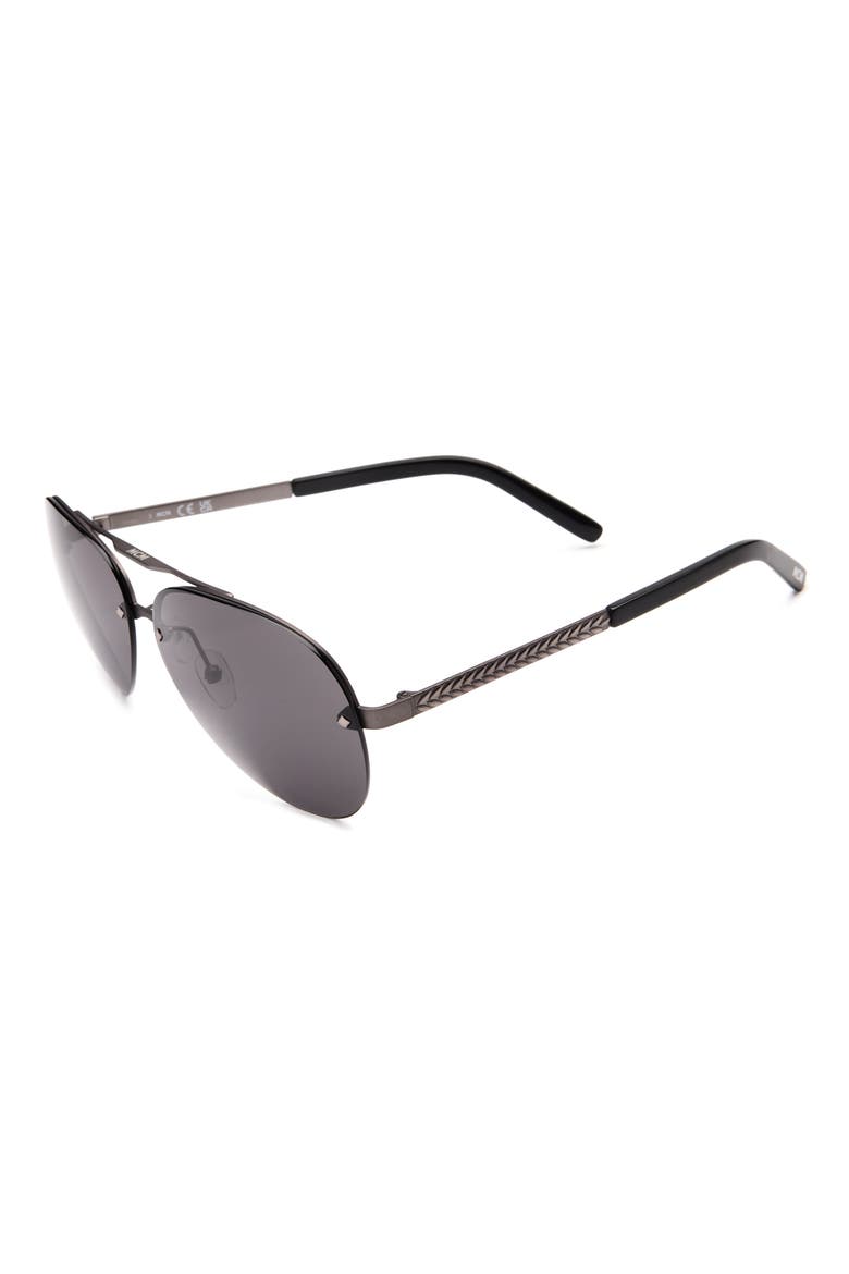 63mm Pilot Sunglasses, Alternate, color, MATTE DARK RUTHENIUM / SMOKE