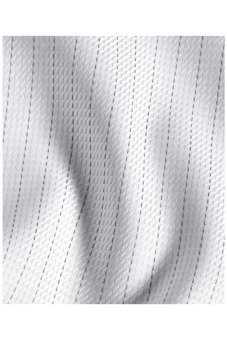 Trim Fit Dobby Stripe Cotton Dress Shirt, Alternate, color, WHITE/ CHARCOAL