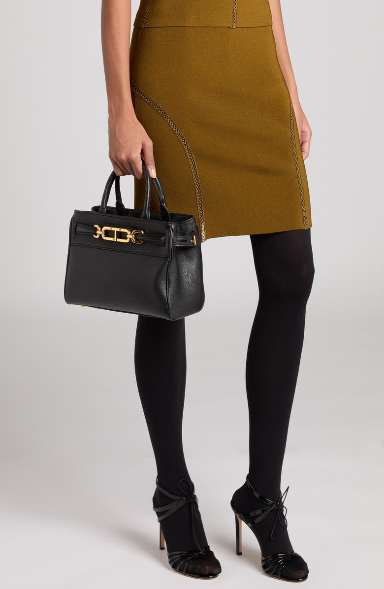 TOM FORD Small Leather Tote, Alternate, color,