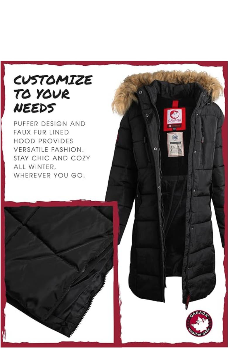 CANADA WEATHER GEAR Women
s Heavyweight Long Parka Jacket, Alternate, color, 