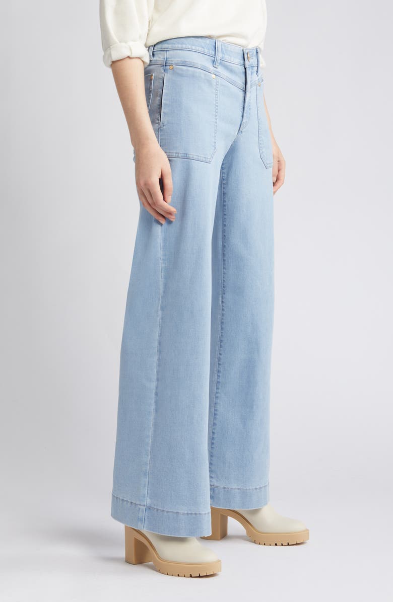 Wit & Wisdom 'Ab'Solution V-Yoke High Waist Wide Leg Jeans, Alternate, color,