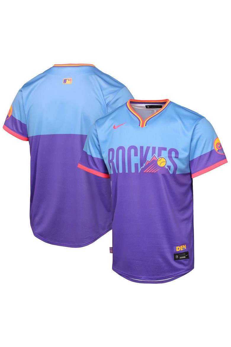 Youth Nike  Purple/Light Blue Colorado Rockies 2025 City Connect Limited Jersey, Main, color, Purple