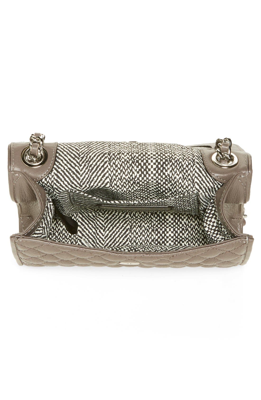 'Mini Quilted Affair with Studs' Shoulder Bag, Alternate, color, GREY SLEET