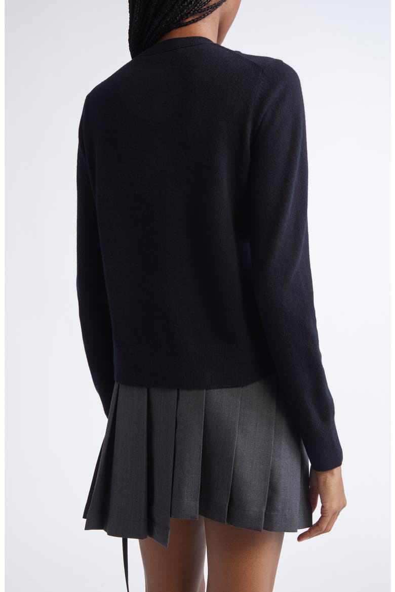Keny Core Wool & Yak Hair Cardigan, Alternate, color, BLACK