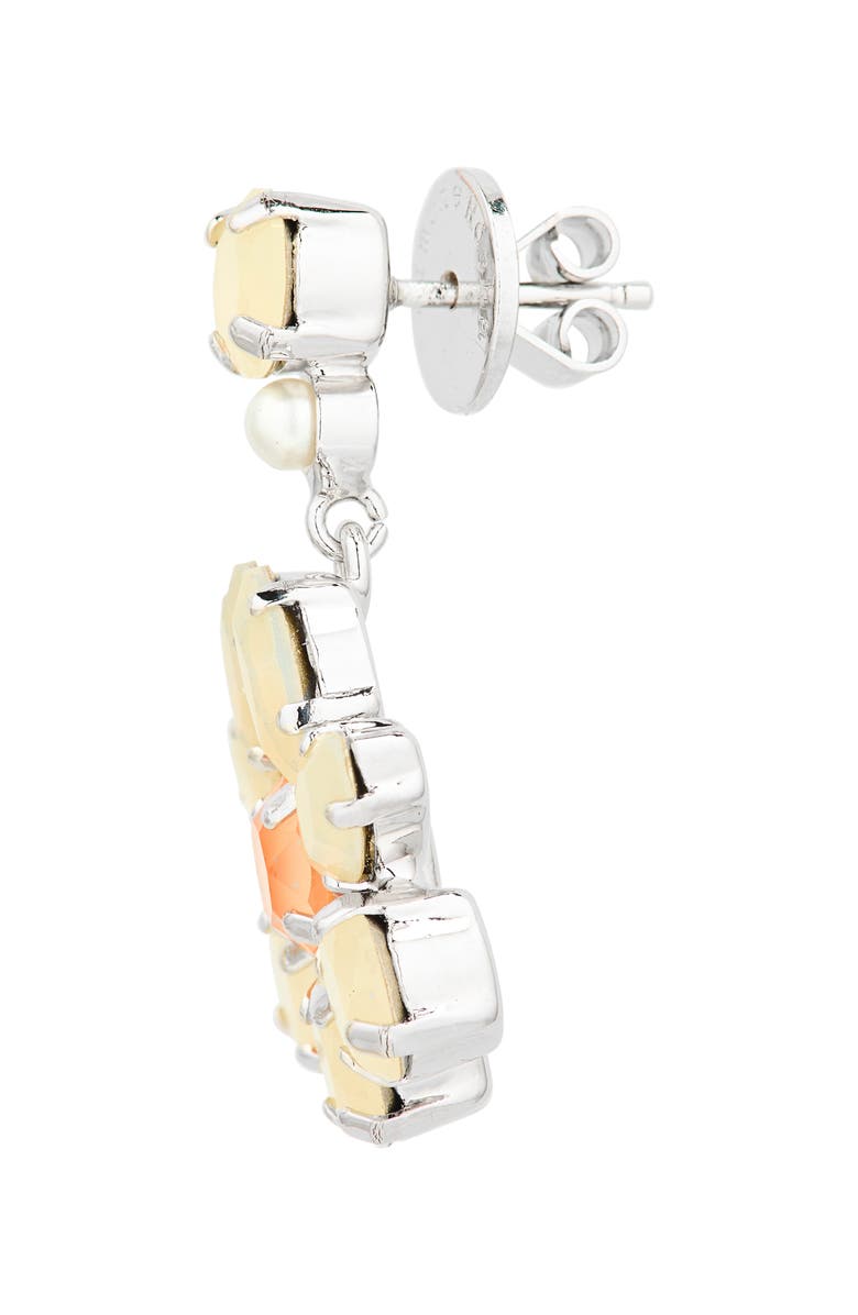 Simone Rocha Heartbloom Drop Earrings, Alternate, color, Sand Opal/ Clem/ Pearl