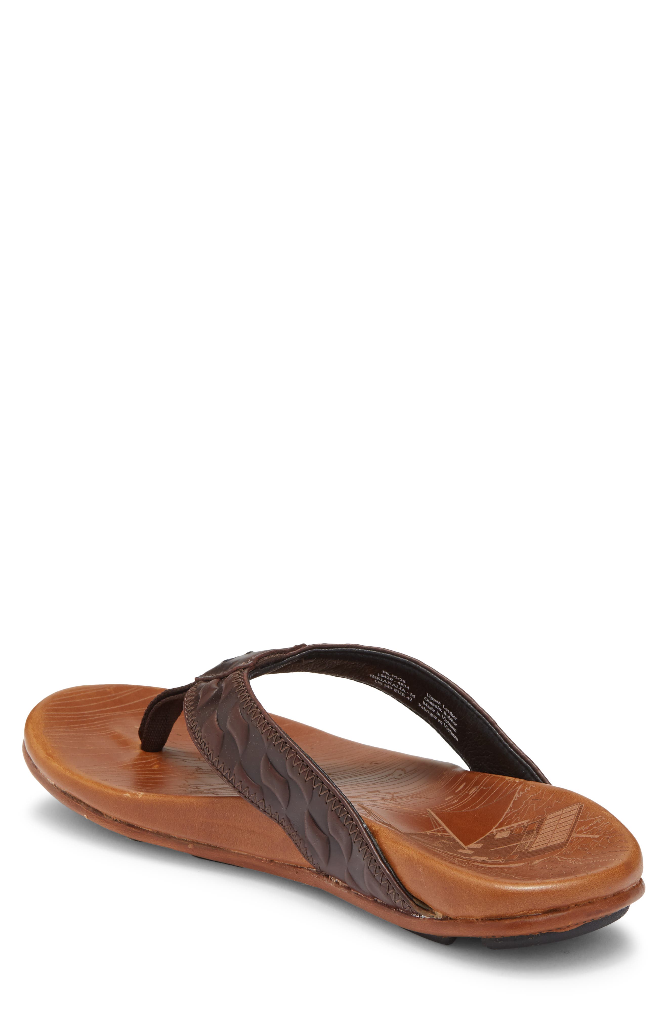 Hikianalia Flip Flop, Alternate, color, DARK JAVA / TAN