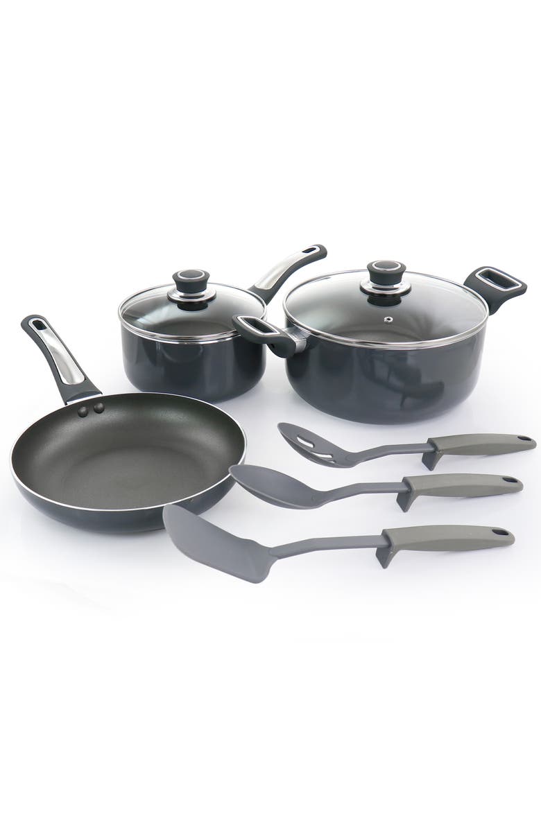 OSTER Legacy 8 Piece Aluminum Nonstick Cookware Set, Alternate, color, Grey