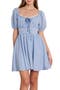 Gingham Puff Sleeve Minidress
