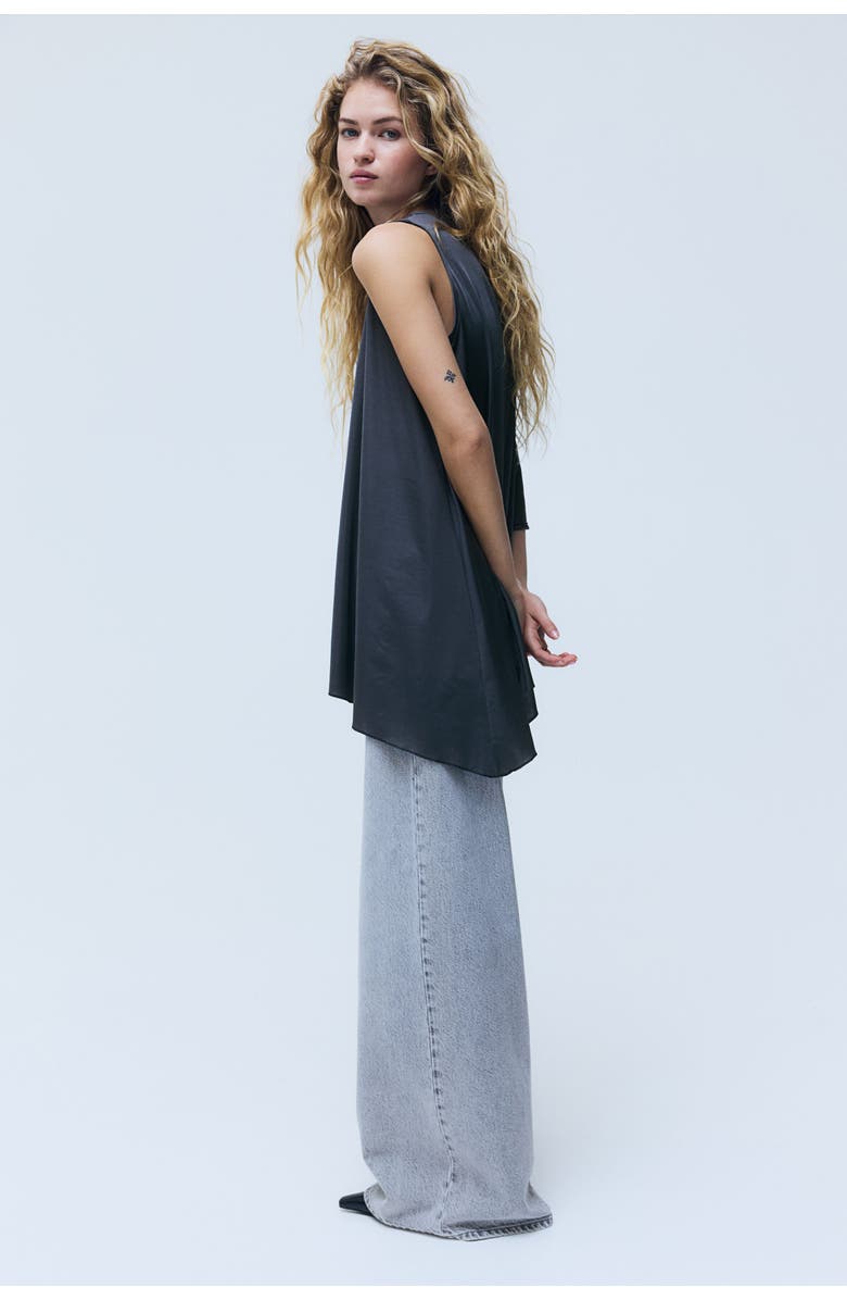 H&M Asymmetric Cape Top, Alternate, color, Dark Gray
