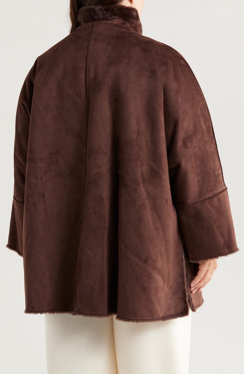 Marina Rinaldi Rodeo Reversible Faux Shearling Jacket, Alternate, color,