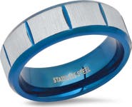 STEELTIME Men's Two-Tone Stainless Steel Band Ring
