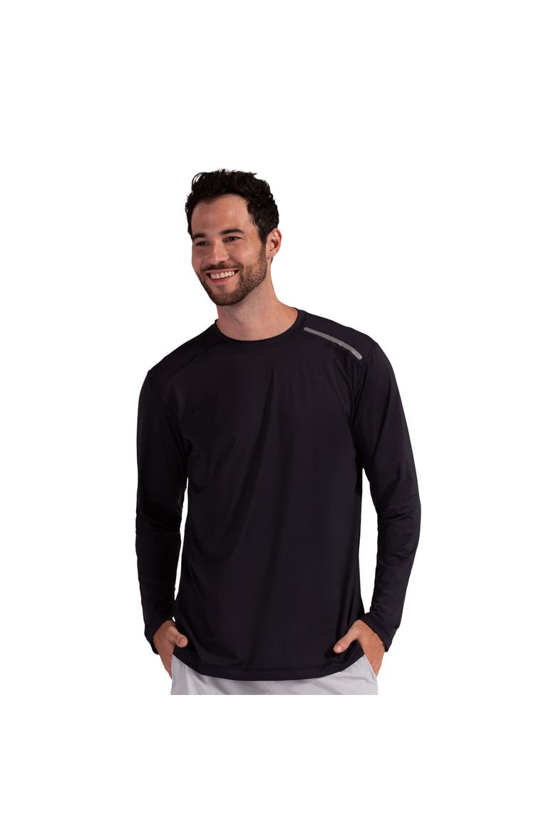 Men's Long Sleeve Jet Tee for Sun and UV Protection, Main, color, Black