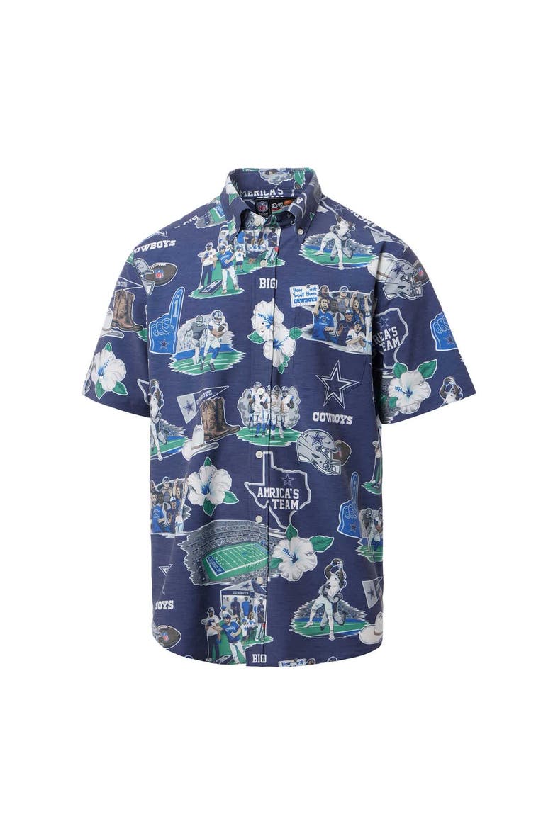 Men's Reyn Spooner Navy Dallas Cowboys Scenic Button-Down Shirt, Alternate, color, Navy