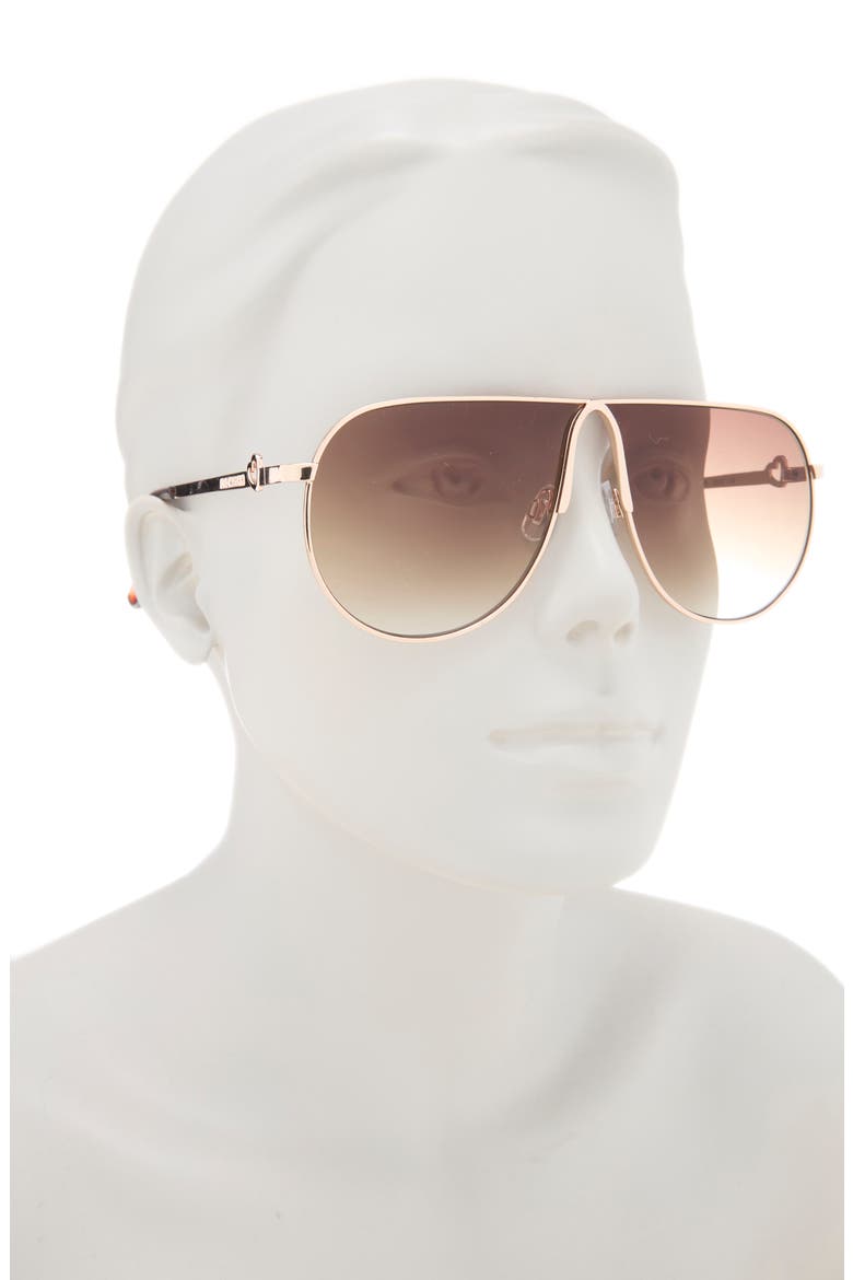65mm Aviator Sunglasses, Alternate, color, SHINY GOLD