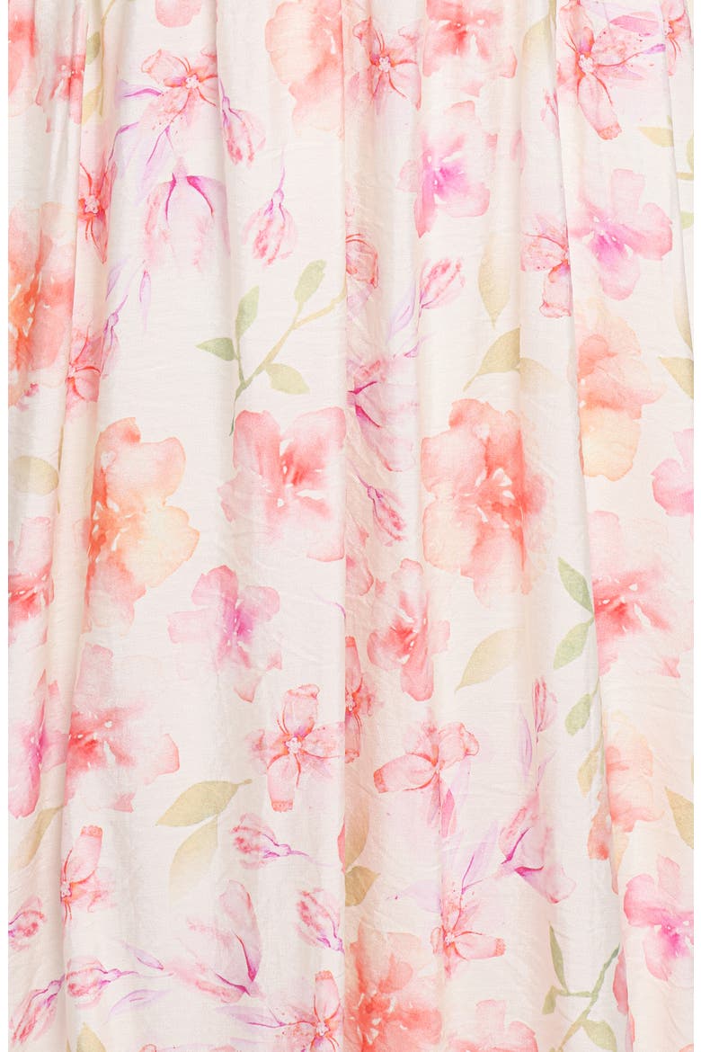 Andara Floral Plunge Neck Maxi Dress, Alternate, color, WHITE FLORAL