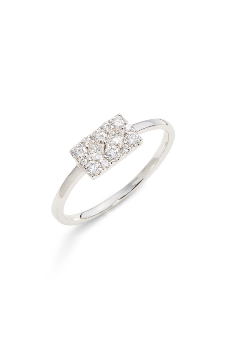 Mika Cushion Diamond Stacking Ring (Nordstrom Exclusive), Main, color, WHITE GOLD