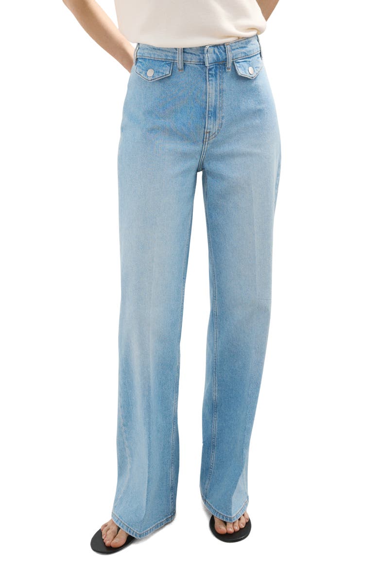 Flap Pocket Jeans, Main, color, MEDIUM BLUE